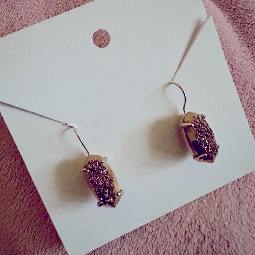 Kendra Scott - Rose Gold Bronze Glitter Earrings